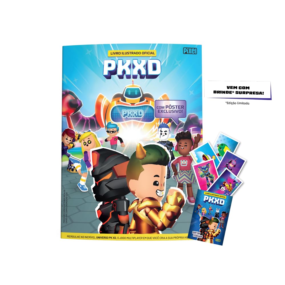 Kit Livro ilustrado oficial PK XD + 10 envelopes + Brinde : PK XD